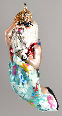 Surf & Sun-Santa Ornaments Scuba Santa - No Box