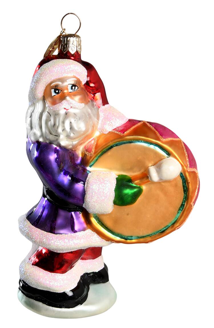 Santa with Musical Instruments Strike Up The Band-Drum - No Box