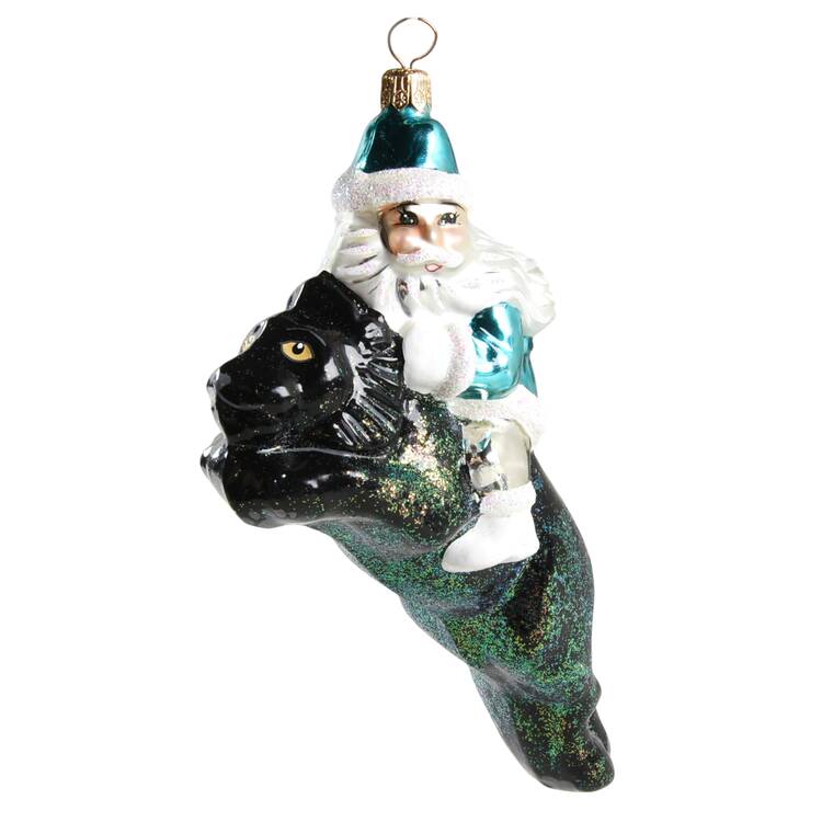 Santas Safari Santa-Blue Suit/Black Cat - No Box