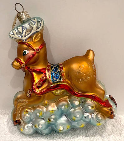 Animals Flying Reindeer On Clouds - No Box