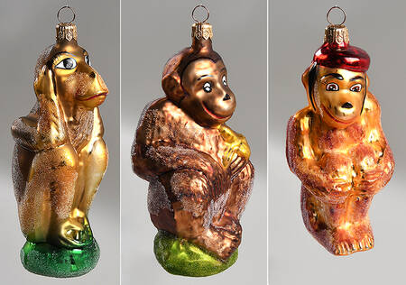 Animals Monkey Shines (Set Of 3) - No Box