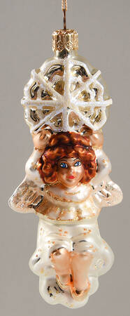 Angel Ornaments (Blown Glass) Swingin' Angel - No Box