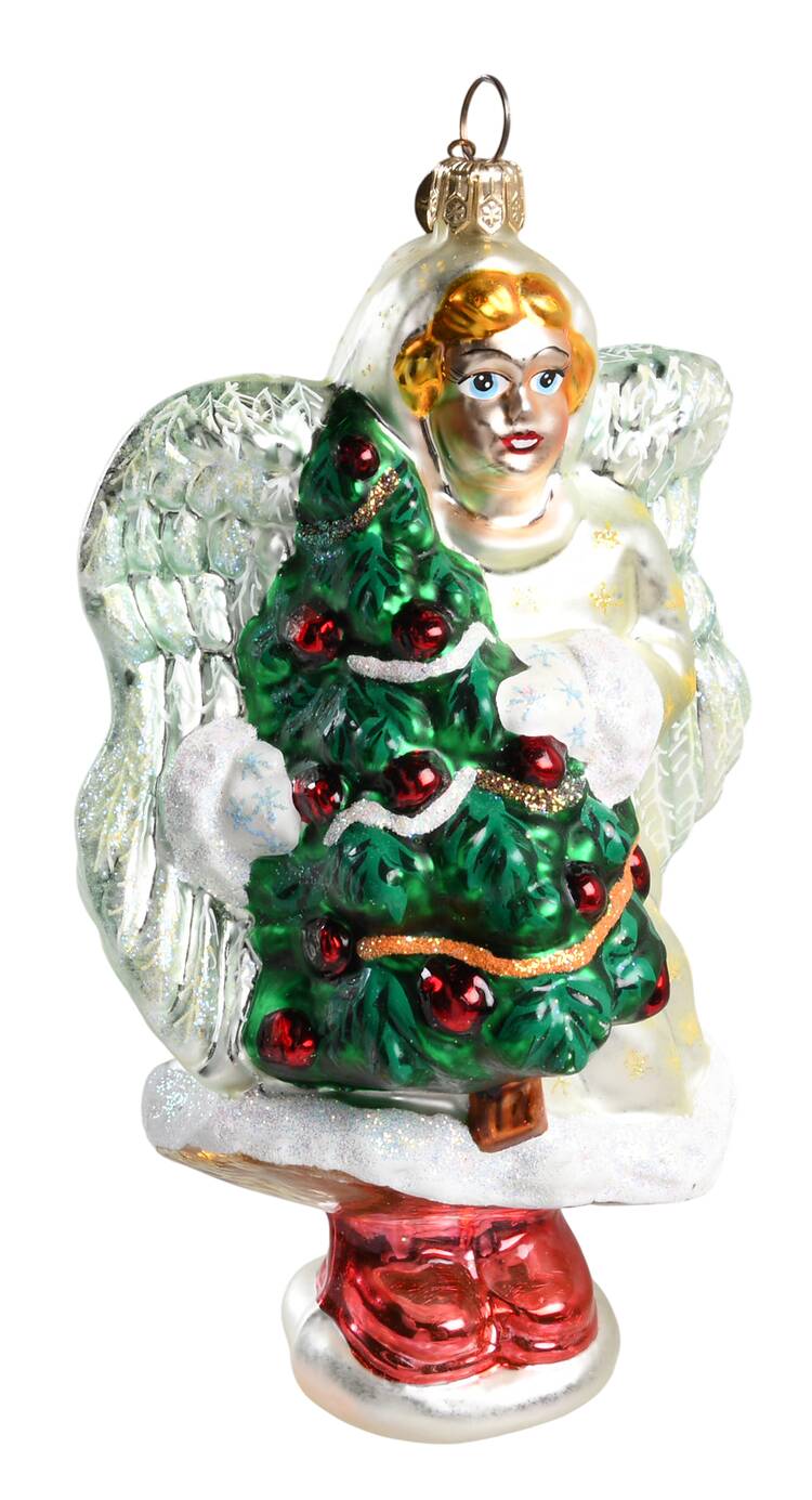 Angel Ornaments (Blown Glass) Snow Angel - No Box