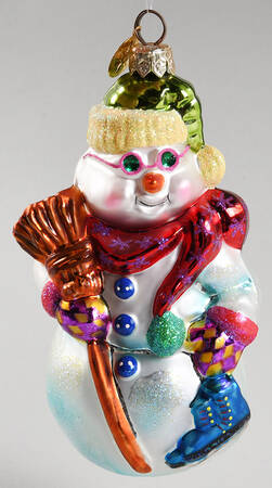 Snowmen with Broom Hot N' Frosties-Broom - No Box