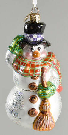 Snowmen with Broom Chilly Sweeper - No Box