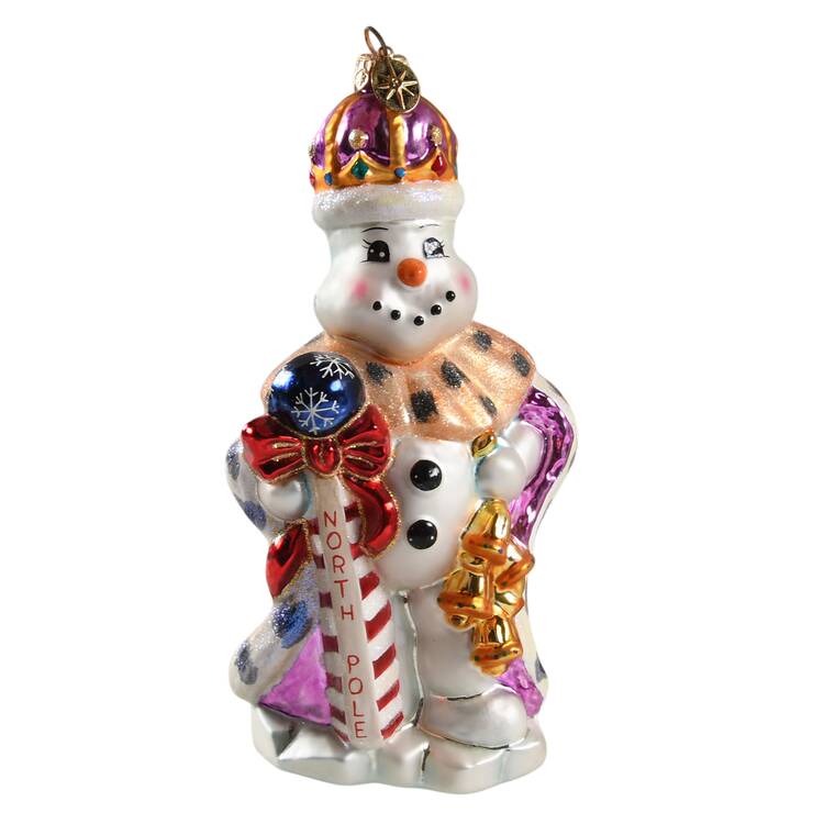 Snowmen Snow King-Blue Globe - No Box