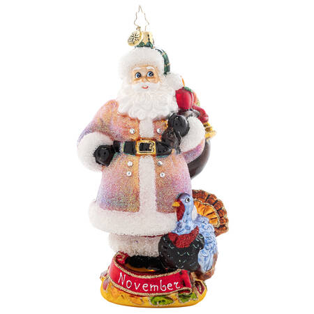 Ornament of the Month 2023 Happy Turkey Day!-November - No Box