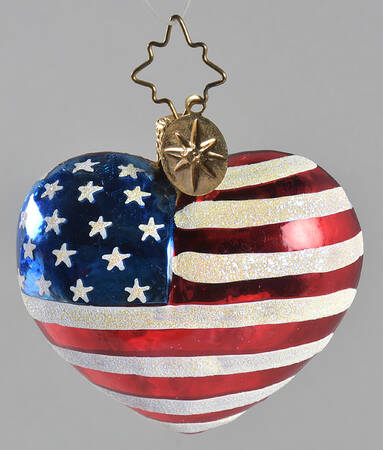 Patriotic America's Heart Gem - No Box