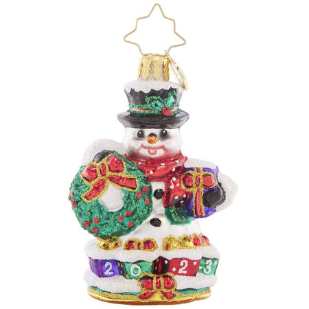 2023 Dated Ornaments Holly Jolly Snowman Gem - No Box
