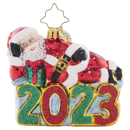 2023 Dated Ornaments Shining Bright Santa 2023 Gem - No Box
