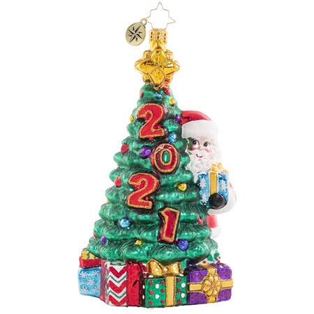 2021 Dated Ornaments Peeking Around 2021 - No Box