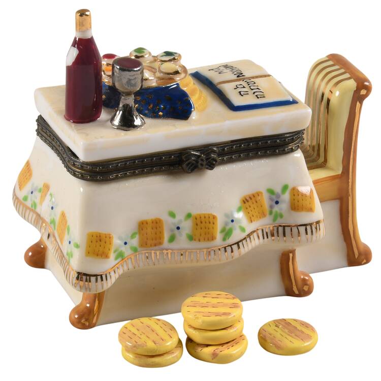 Jacob Rosenthal Judaica Collection Passover Seder Table With 3 Matzos - No Box