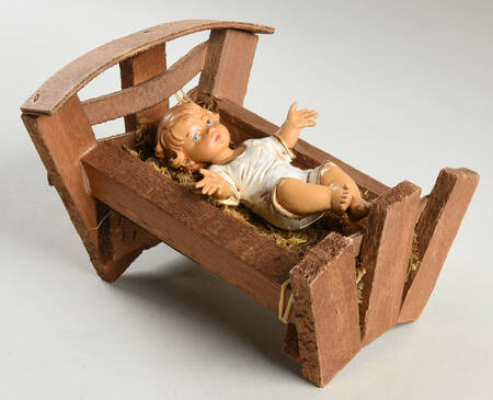 Fontanini Nativity 12 Inch Scale Baby Jesus With Manger - With Box