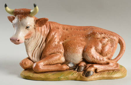 Fontanini Nativity 12 Inch Scale Seated Ox - With Box