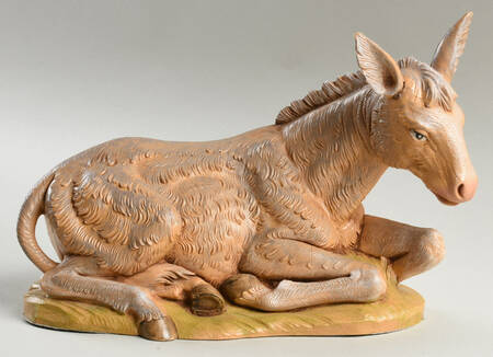 Fontanini Nativity 12 Inch Scale Seated Donkey - No Box