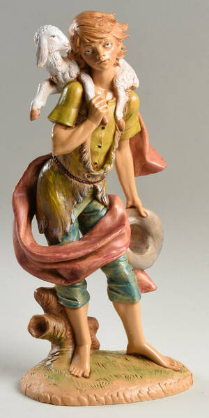 Fontanini Nativity 12 Inch Scale Gabriel With Lamb - No Box