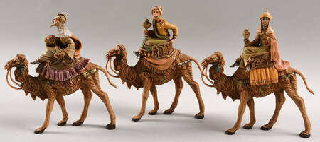 Fontanini Nativity 5" Scale Older Kings On Camels - Boxed