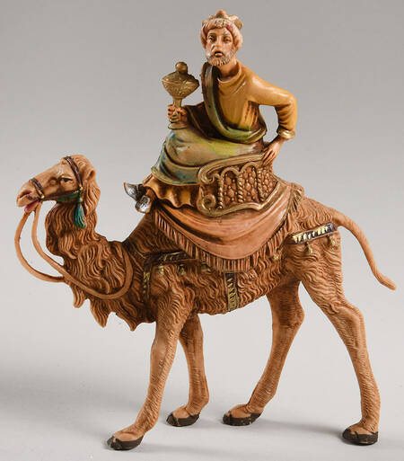 Fontanini Nativity 5" Scale Older King Balthazar On Camel - No Box