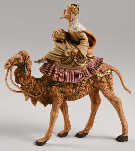 Fontanini Nativity 5" Scale Older King Gaspar On Camel - No Box