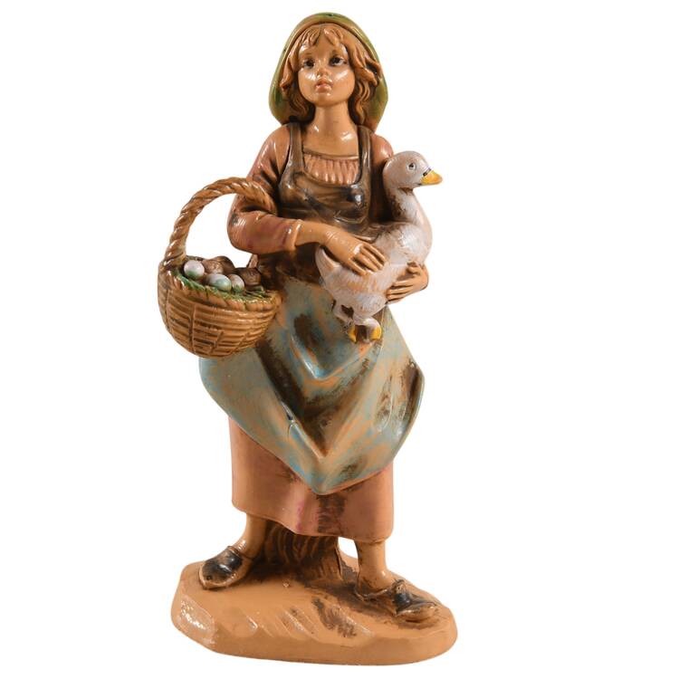 Fontanini Signature Collection Shepherdess With Goose - No Box