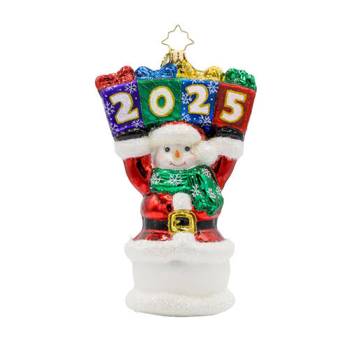 2025 Dated Ornaments 2025 Snowman Greeting - No Box