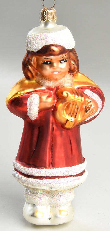 Angel Ornaments (Blown Glass) Caroline-Red - No Box