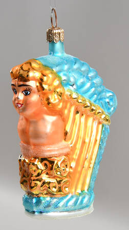 Angel Ornaments (Blown Glass) Harp Song - No Box