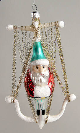 Gilded Ornaments Anchor Santa-Silver/Silver - No Box