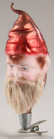 Clip-On Ornaments Red Cap-Looking Right - No Box