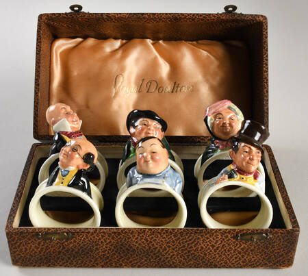 Dickens Character Napkin Rings Napkin Rings=Set Of 6 - Set Of 6