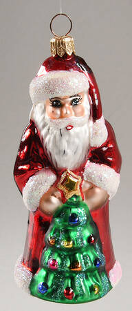 Santa with Pinecones-Trees Little Gems-Red Suit - No Box