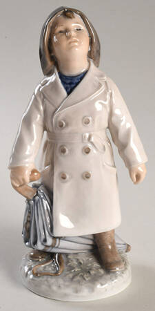 Children Boy With Umbrella - Brown - No Box 88a