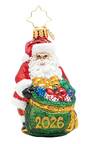 2026 Dated Ornaments Santa's Yearly Gift Drop Gem - No Box