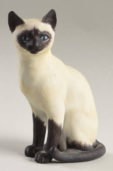 Sadek Animal Figurines Siamese Cat Sitting - No Box