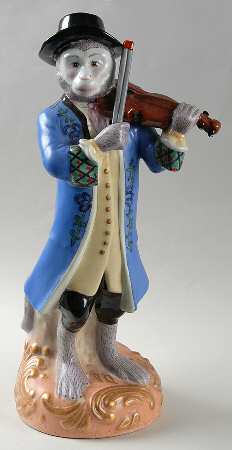 Sadek Animal Figurines Monkey With Violin - Boxed