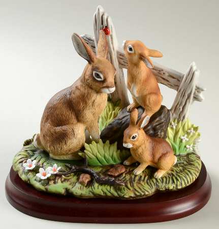 Sadek Animal Figurines Rabbit Family - Boxed