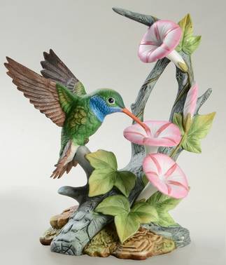 Sadek Bird Figurines Broad-Billed Hummingbird With Morning Gl - Boxed