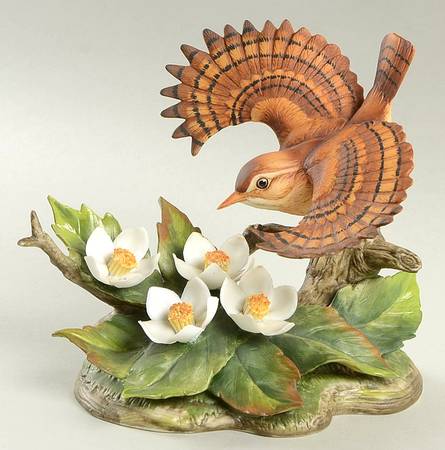 Sadek Bird Figurines Wren - With Box Bx389