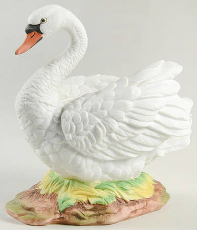 Sadek Bird Figurines Mute Swan-Wings Down - No Box