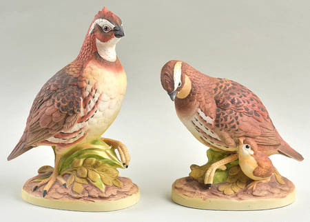 Sadek Bird Figurines Bobwhite Quail - Pair - Boxed