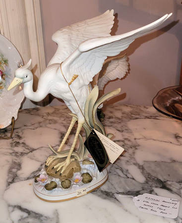Sadek Bird Figurines White Heron - Boxed