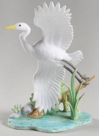 Sadek Bird Figurines White Heron - No Box