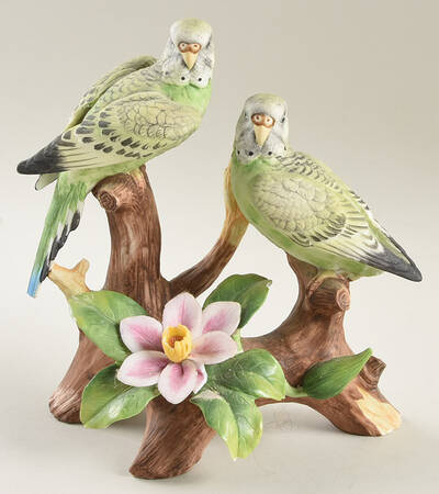 Sadek Bird Figurines Parakeets - Boxed