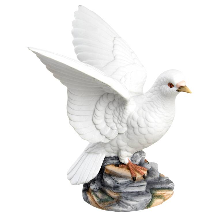 Sadek Bird Figurines Dove - White -  Wings Up - No Box 90b