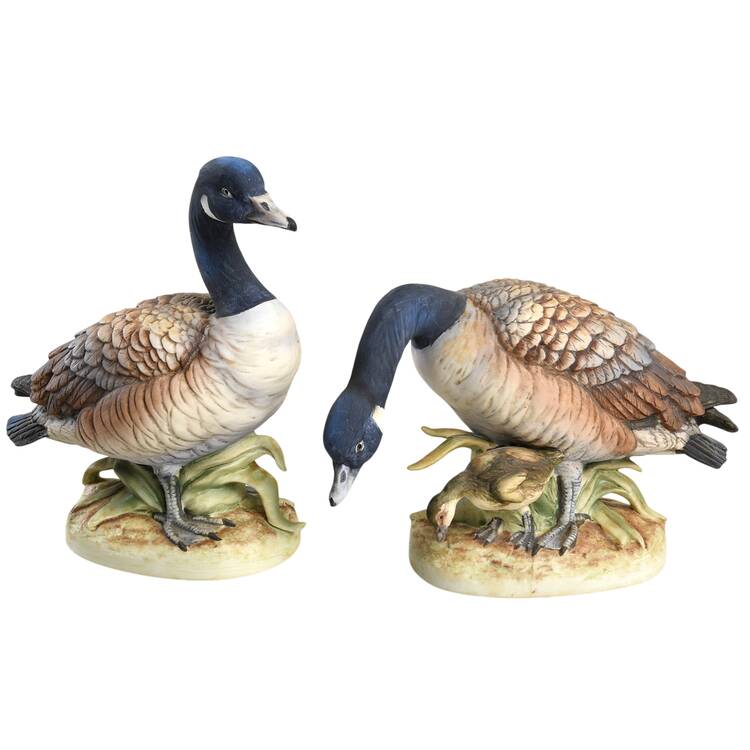Sadek Bird Figurines Canada Goose Pair - No Box