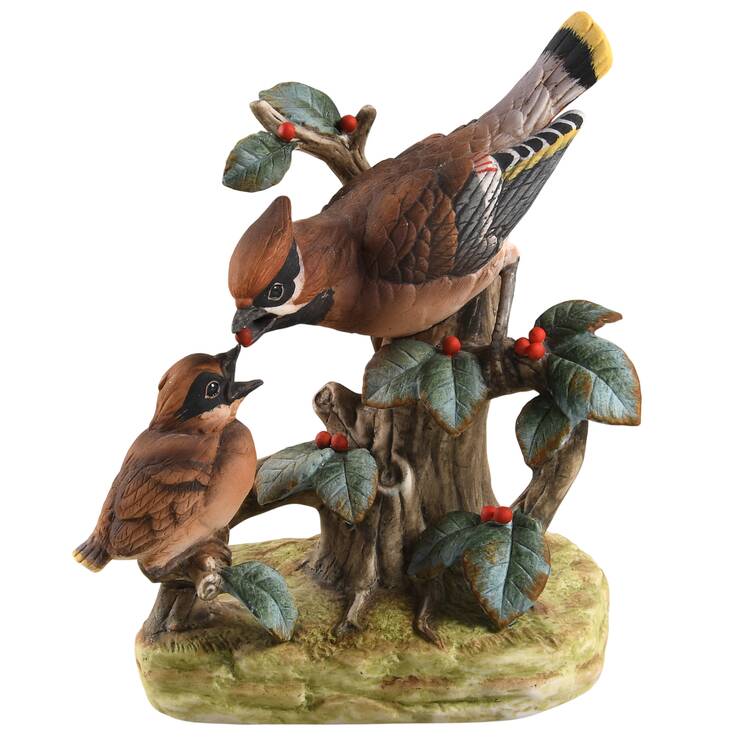 Sadek Bird Figurines Cedar Waxwing - No Box