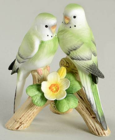 Sadek Bird Figurines Parakeets - No Box