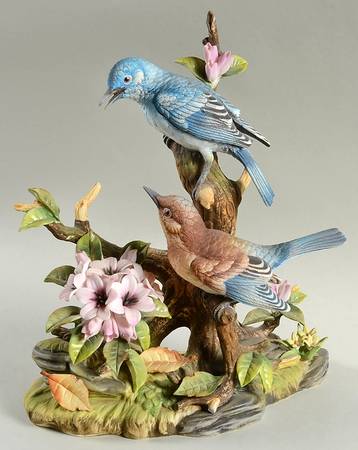 Sadek Bird Figurines Mountain Bluebird-Limited Edition - With Box