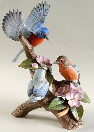 Sadek Bird Figurines Bluebird Family - Boxed