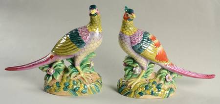 Sadek Bird Figurines Pheasant-Pair-Chinese Style - With Box